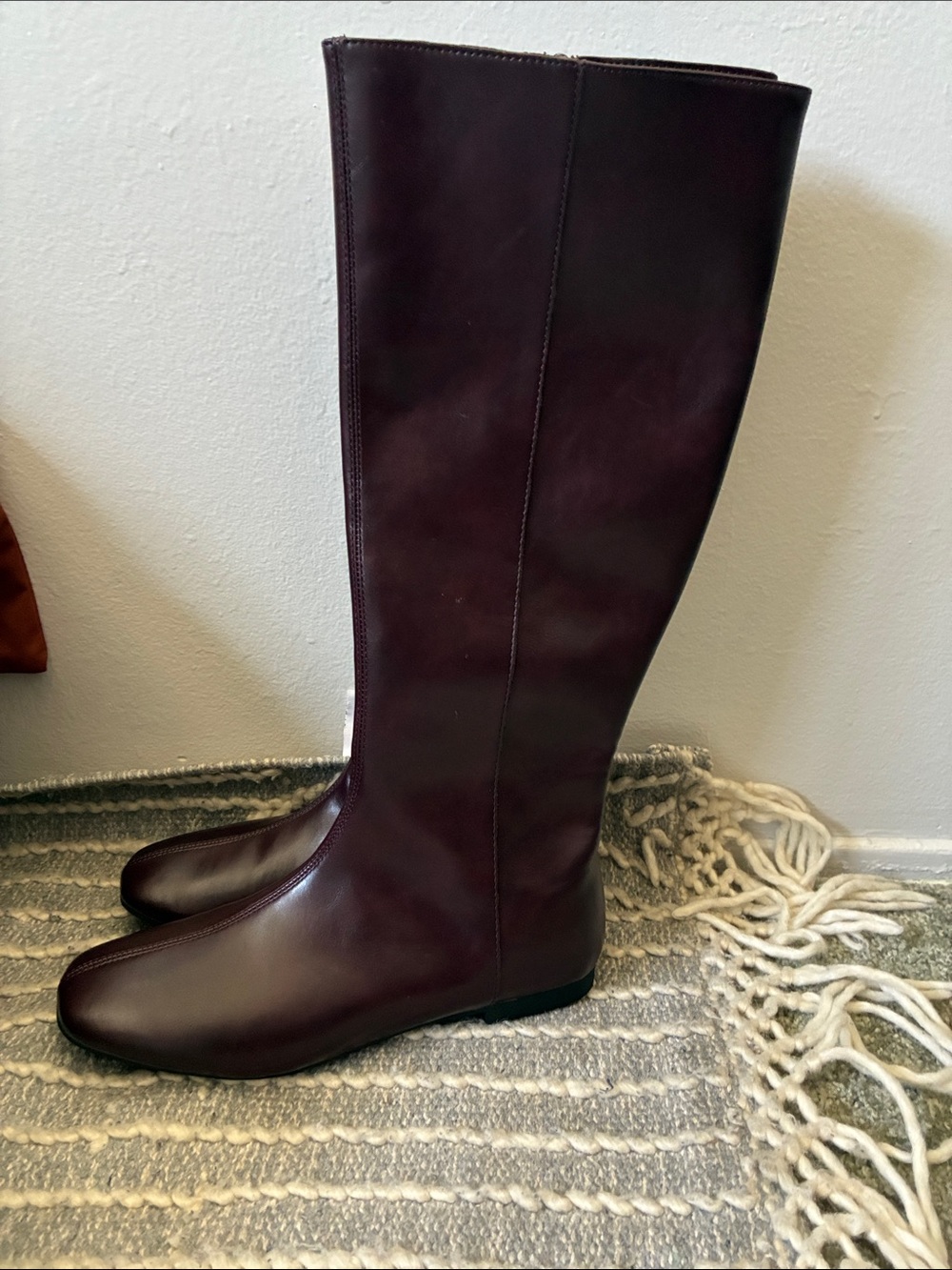 Time and Tru Knee-High Boots in Deep Burgundy